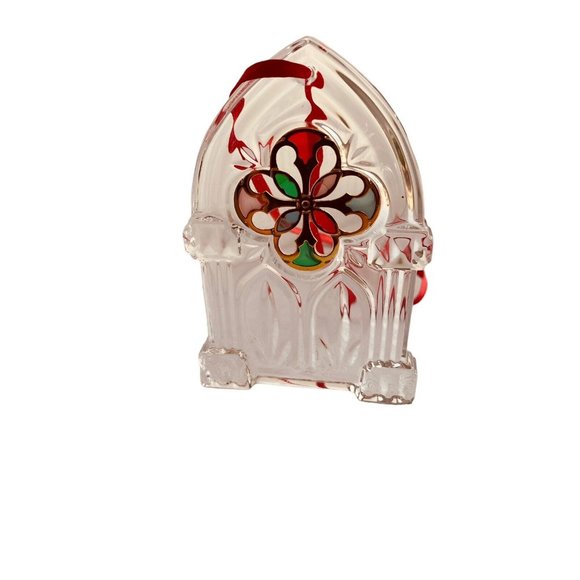 Gorham Crystal Spanish Cathedral Ornament Christmas Stained Glass Collectible - Picture 5 of 5